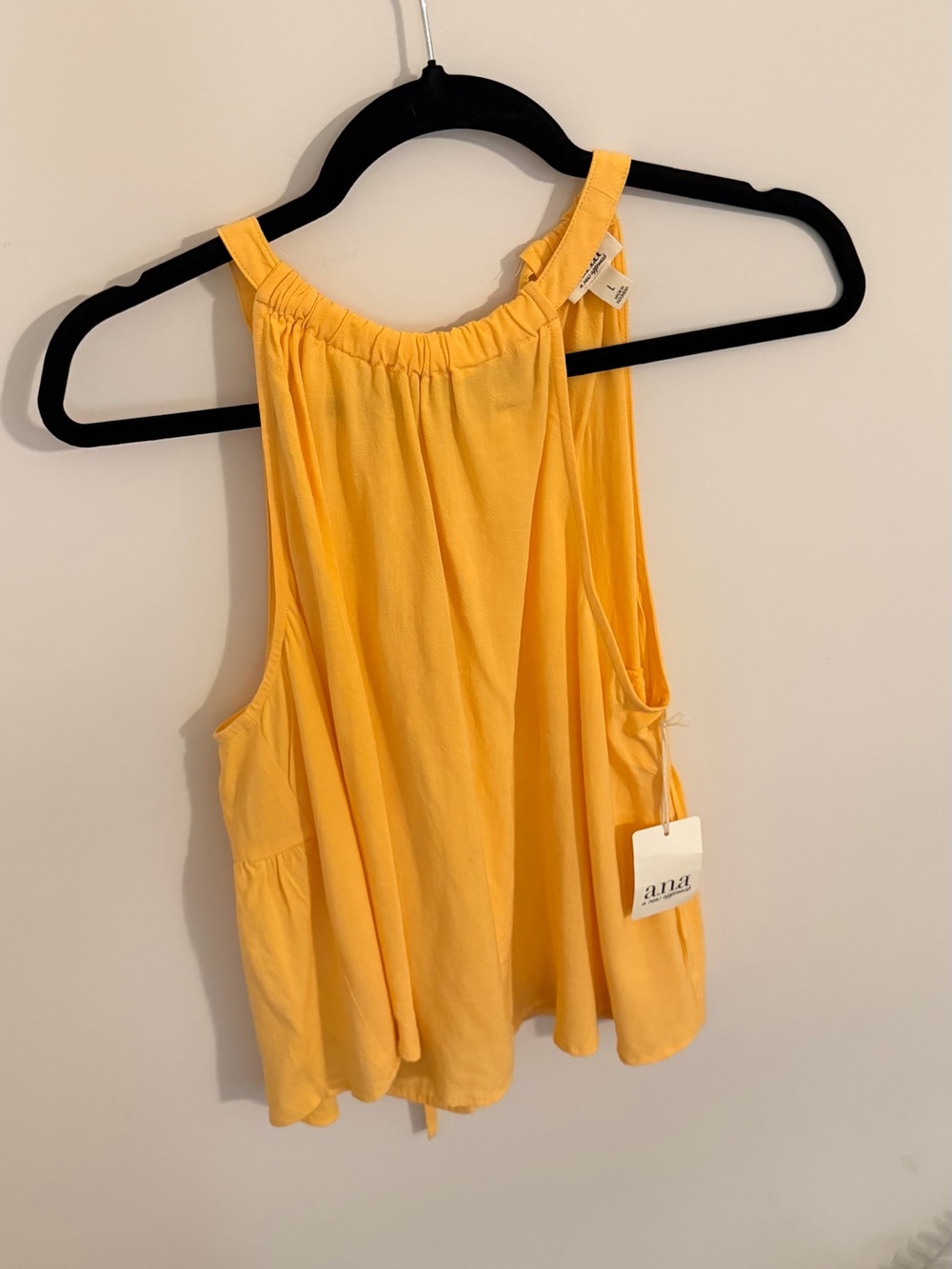 a.n.a Yellow Sleeveless Halter Tank Top